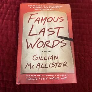 Famous Last Words by Gillian McAllister, Hardcover Book
